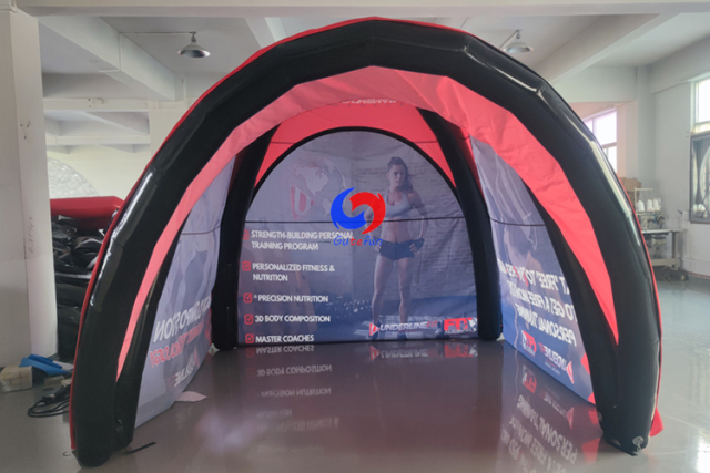 100% customized big outdoor camping shelter rain proof advertising inflatable promo spider dome tent for sales