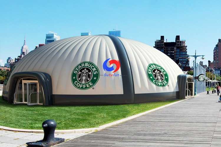 Customized giant outdoor Airtight structure inflatable air dome tent for commercial outdoor auto show exhibition events