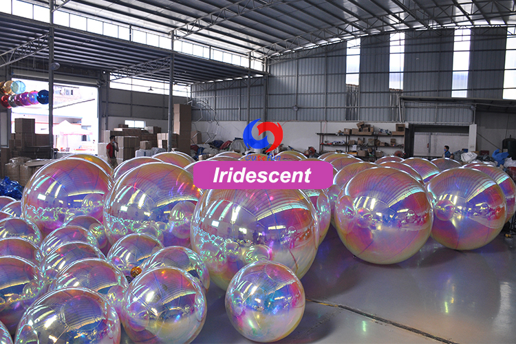 Outdoor giant christmas 1m inflatable lawn mirror balloon disco shinny 100cm inflatable decoration mirror ball balloon