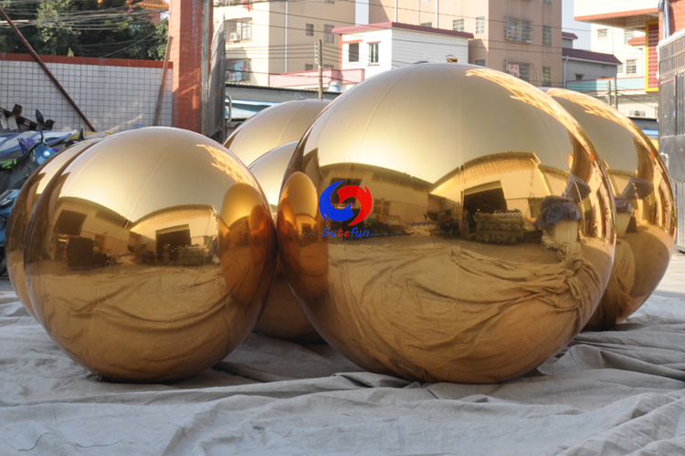 3m giant christmas golden star PVC inflatable sphere balls decorations ...