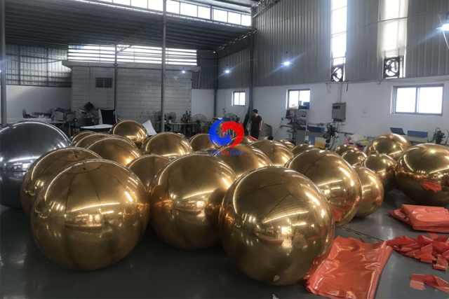 Outdoor giant christmas 1m inflatable lawn mirror balloon disco shinny 100cm inflatable decoration mirror ball balloon