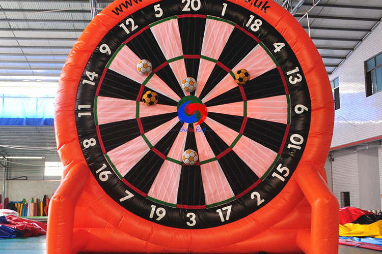 outdoor commercial giant inflatable kick darts football soccer ball target board sport game for children adults