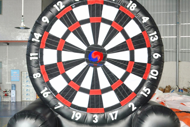 outdoor commercial giant inflatable kick darts football soccer ball target board sport game for children adults