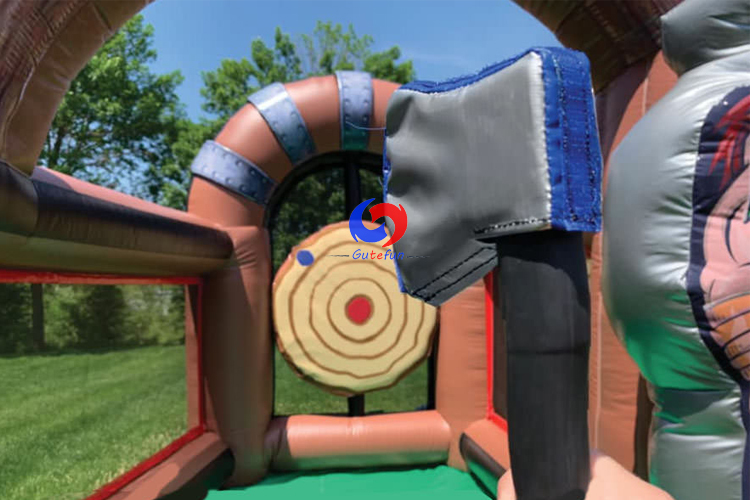 one-stop shipping new hot sale kids adult double sided lane viking inflatable axe throwing sport game
