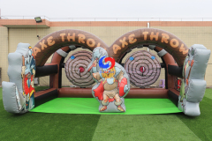 kids adult two players double battle foam axes throw inflatable viking throwing axe game suppliers