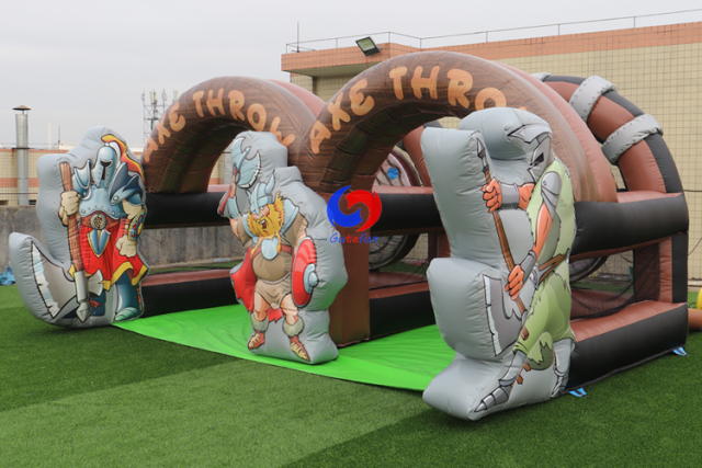 kids adult two players double battle foam axes throw inflatable viking throwing axe game suppliers