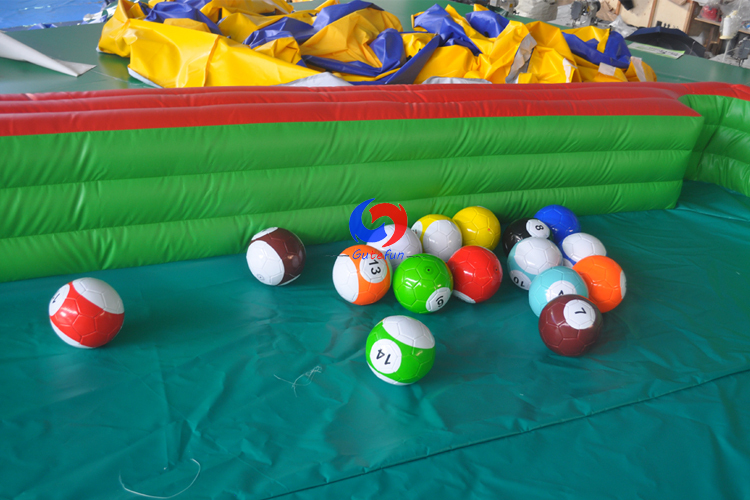 Inflatable Human Billiards Giant Pool Table All Ages Interactive Game for special soccer events