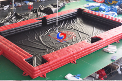 outdoor team play games inflatable human billiards pool table for two players or four players
