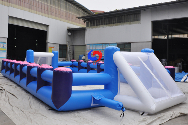 high-quality PVC newest team building Human Table Football (HTF) Soccer Field Giant Inflatable Human Foosball game