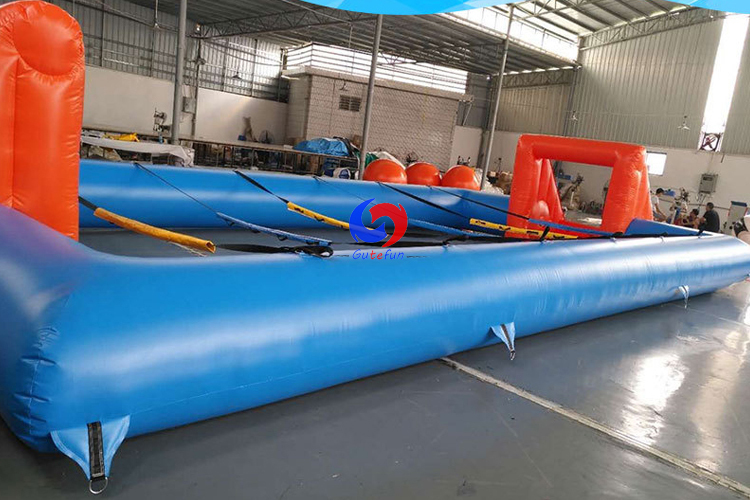 10 players team building Giant inflatable soccer field human foosball table for outdoor sport games
