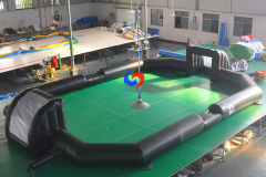 best pvc outdoor big Air Inflated Sports Court black&red inflatable soccer field sports activities for sale