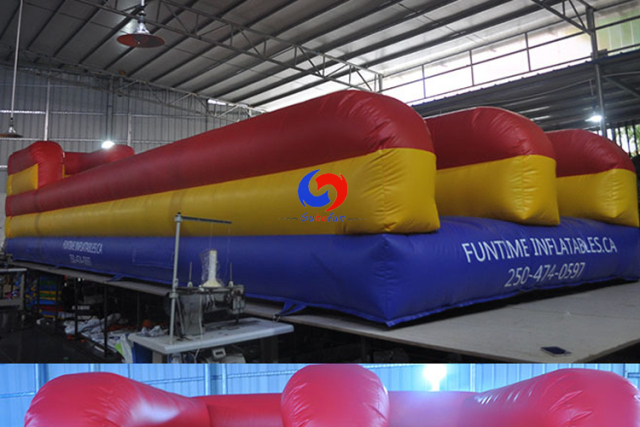 outdoor winter inflatable bungee run belts and cords 2 lanes Double Lane inflatable bungee run