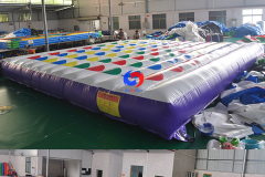 indoor&outdoor sport games large kids jumping bounce pad high-quality PVC inflatable twister mat for sale