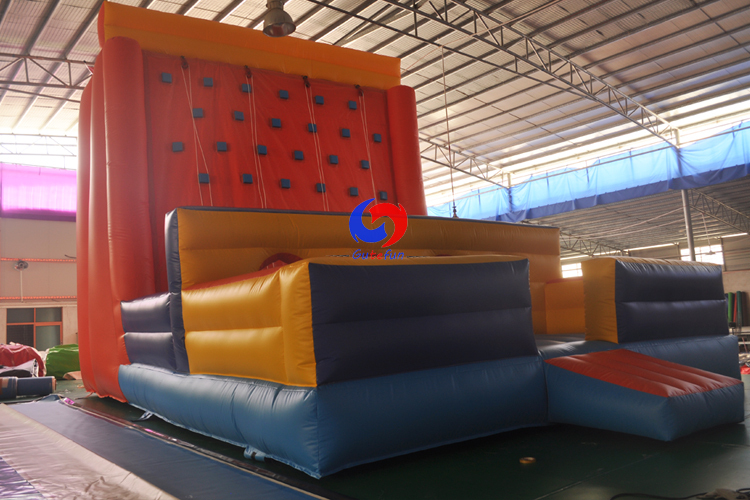 Heavy Duty Commercial Deluxe Obstacle Activity mobile Inflatable Rock Climbing Wall for sale