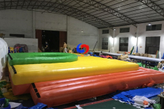beach team sport Ball game volleyball football gymnastics trampoline court Inflatable Bossaball for sale