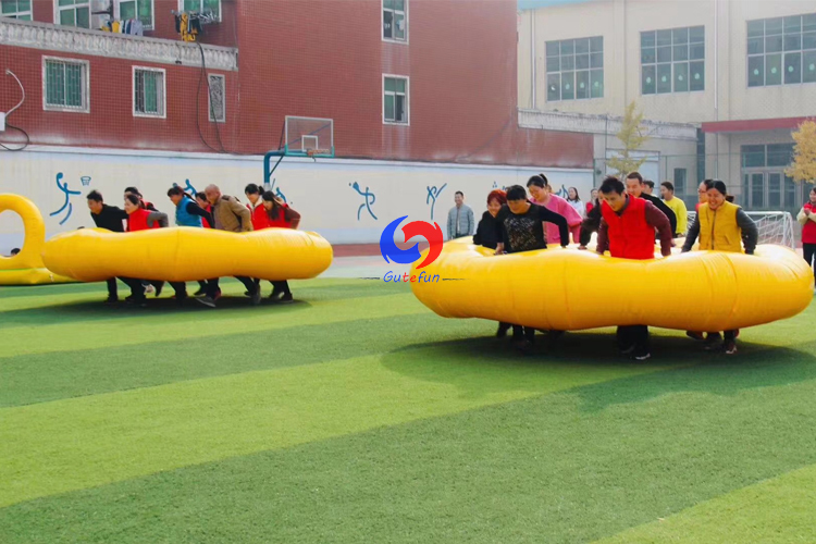 outdoor inflatable team building rabbit turtle race sports games toys corporate school activities equipment for sale