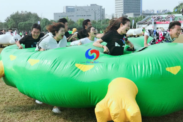 outdoor inflatable team building rabbit turtle race sports games toys corporate school activities equipment for sale