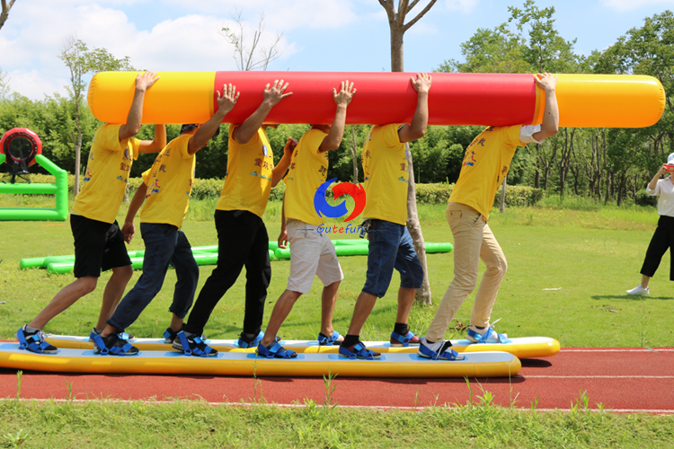 durable PVC team building rides skiing Inflatable for 6VS6 sports competitions/relay races/corporate events