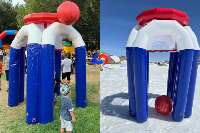 outdoor corporate events team entertainment attraction water&land Giant Inflatable Basketbal Hoop for adults children