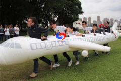 Inflatable team attraction "Aircraft Captain" "Turbulence in the plane" equipment for corporate and team building
