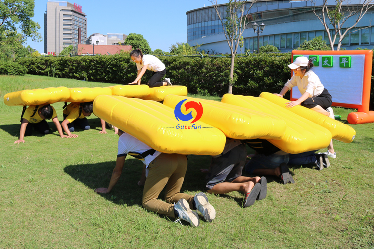 Inflatable team attraction "Mobile bridge" for active team building, corporate events, competitions