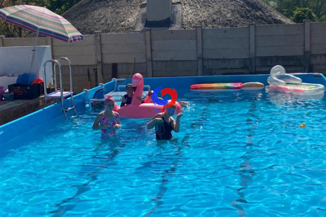 ready made mobile 10m*6m*1.32m family party time above ground swimming pools for  backyard gardens