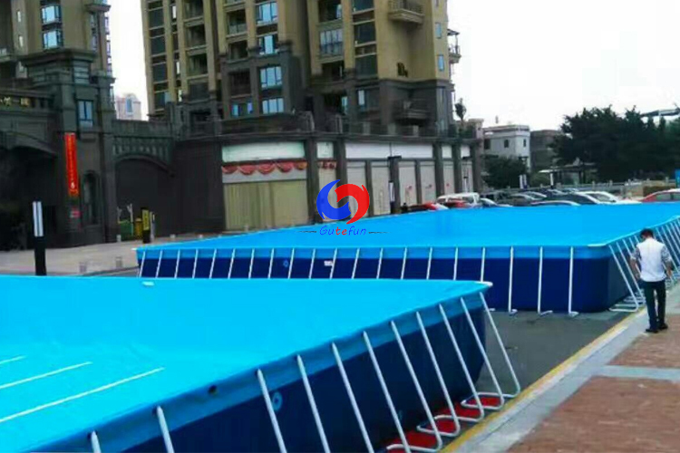 swimming-federations customize size 15m*10m*1.32m rectangle above ground metal frame pools with filters pumps
