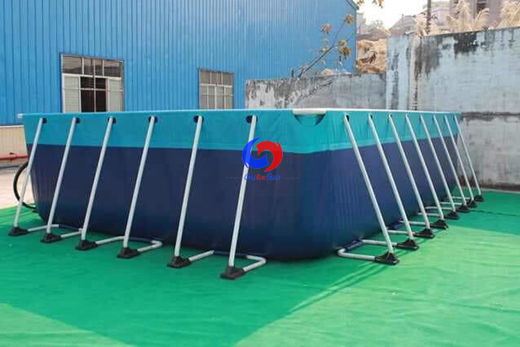 outdoor 6m*4.8m*1.5m ready made metal frame swim pool manufacturers above the ground swimming pools for home gardens