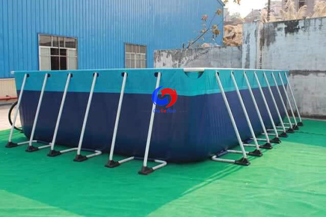 outdoor 6m*4.8m*1.5m ready made metal frame swim pool manufacturers above the ground swimming pools for home gardens