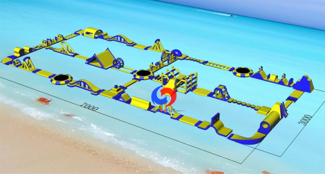 fully customizable sport games 230ft largest inflatable commercial floating water theme park for sale