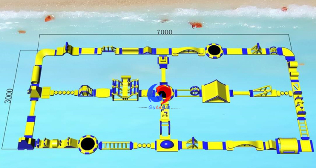 fully customizable sport games 230ft largest inflatable commercial floating water theme park for sale