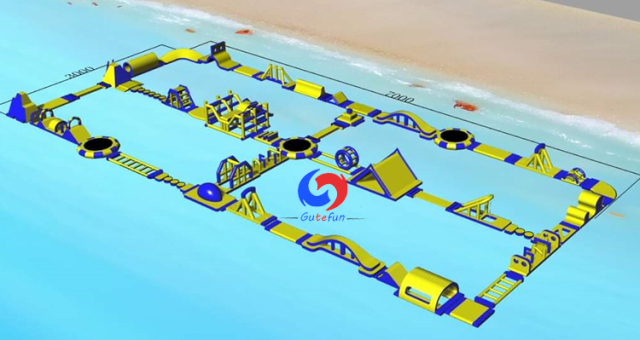 fully customizable sport games 230ft largest inflatable commercial floating water theme park for sale