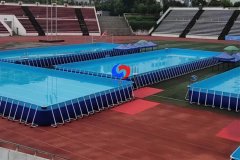 Large Heavy-Duty PVC commercial use Portable steel walls metal frame pool 50m above ground swimming pool with Filter Pump