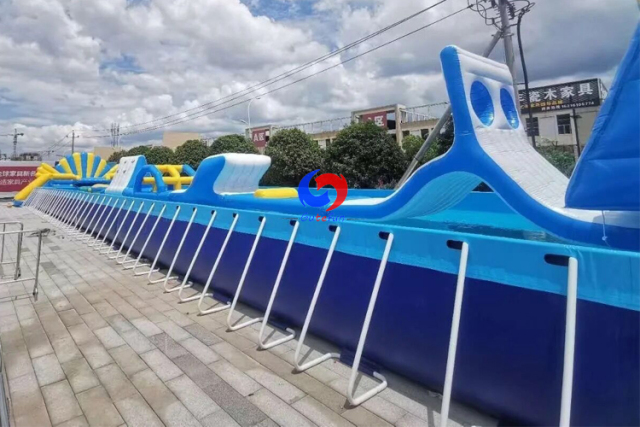 the mobile outdoor splash inflatable floating water park commercial portable above ground water parks for sale