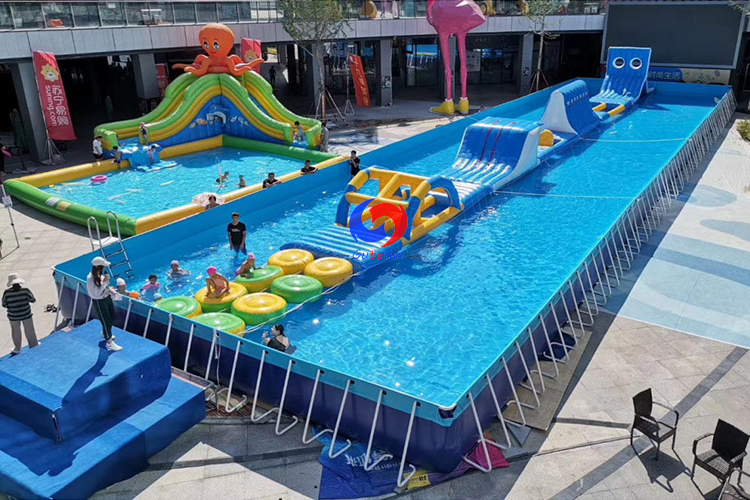 the mobile outdoor splash inflatable floating water park commercial portable above ground water parks for sale