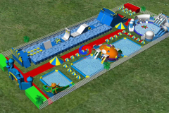 easy to install movable 200ft large outdoor metal frame above ground swimming pool water park manufacturers