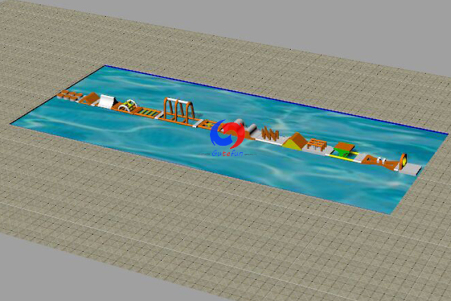 Easy setup modular outdoor mobile commercial large above ground swimming pool inflatable aqua floating water park