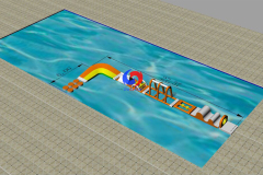 Easy setup modular outdoor mobile commercial large above ground swimming pool inflatable aqua floating water park
