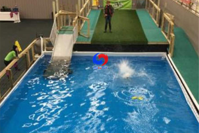 portable above ground durable Plato 0.9mm PVC Tarpaulin & Metal Frame 52 Inches deep dog swimming pools for dog training
