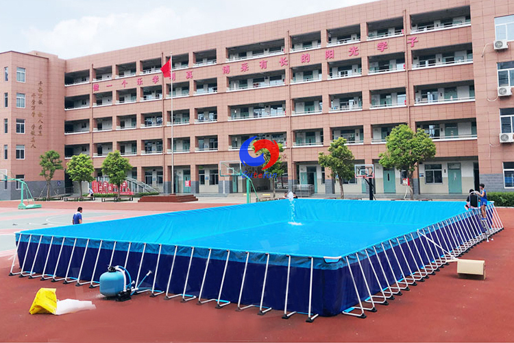 prefabricated rectangle steel frame PVC tarpaulin pools swim training pool for outdoor&indoor swimming academy use