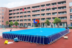 prefabricated rectangle steel frame PVC tarpaulin pools swim training pool for outdoor&indoor swimming academy use