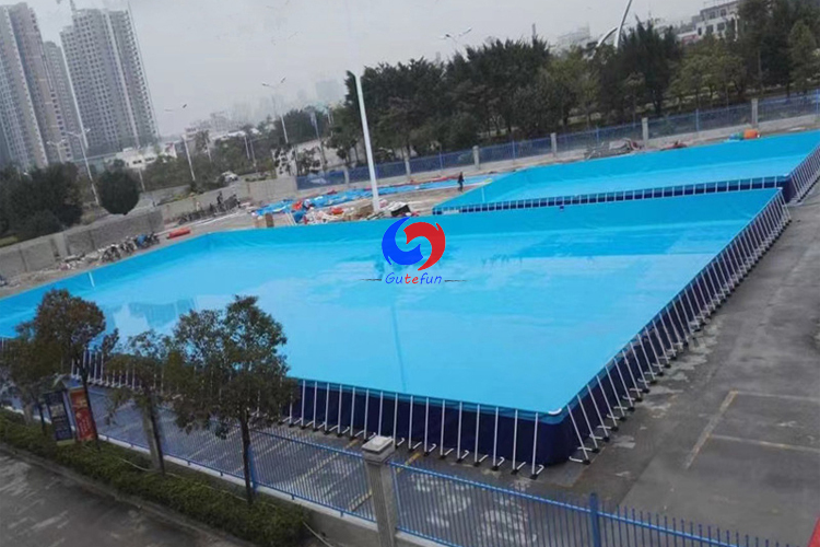 prefabricated rectangle steel frame PVC tarpaulin pools swim training pool for outdoor&indoor swimming academy use
