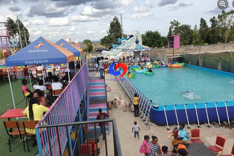 200 Square Meter outdoor swimming pool with rectangular steel frame 20m x 10m x 1.0m (Height) with all accessories