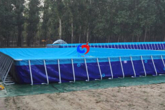 200 Square Meter outdoor swimming pool with rectangular steel frame 20m x 10m x 1.0m (Height) with all accessories