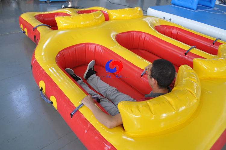 can drag jet ski towing surfing 5 persons Inflatable Towable Water Donut Boat inflatable flying fish banana -boat for sale