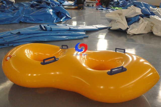 life-saving equipment double Seat 2 person pvc swimming floating rings Inflatable Water Slide Tubes for Water parks sports