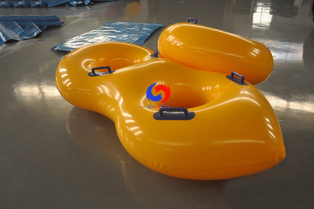 life-saving equipment double Seat 2 person pvc swimming floating rings Inflatable Water Slide Tubes for Water parks sports