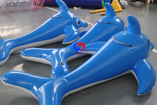 PVC air-tight dolphin mascot inflatable cartoon inflatable marine theme party decoration inflatable dolphin pool float