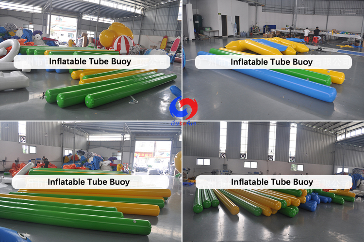 custom Any special size PVC floating Inflatable Buoy colorful 5m Long Inflatable safety tubes for Water park area