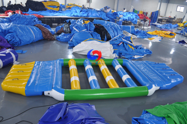 awesome summer fun adults kids pool inflatables floating bridge aquatic toys pool water games for commercial pools